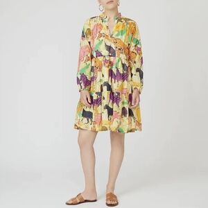 J Crew Tiered Popover Dress In Ratti